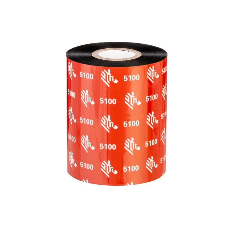 ZEBRA, CONSUMABLES, 5100 RESIN RIBBON, 2.5" X 244', 0.5" CORE, 12 ROLLS PER CASE, PRICED PER CASE - official Zebra product image