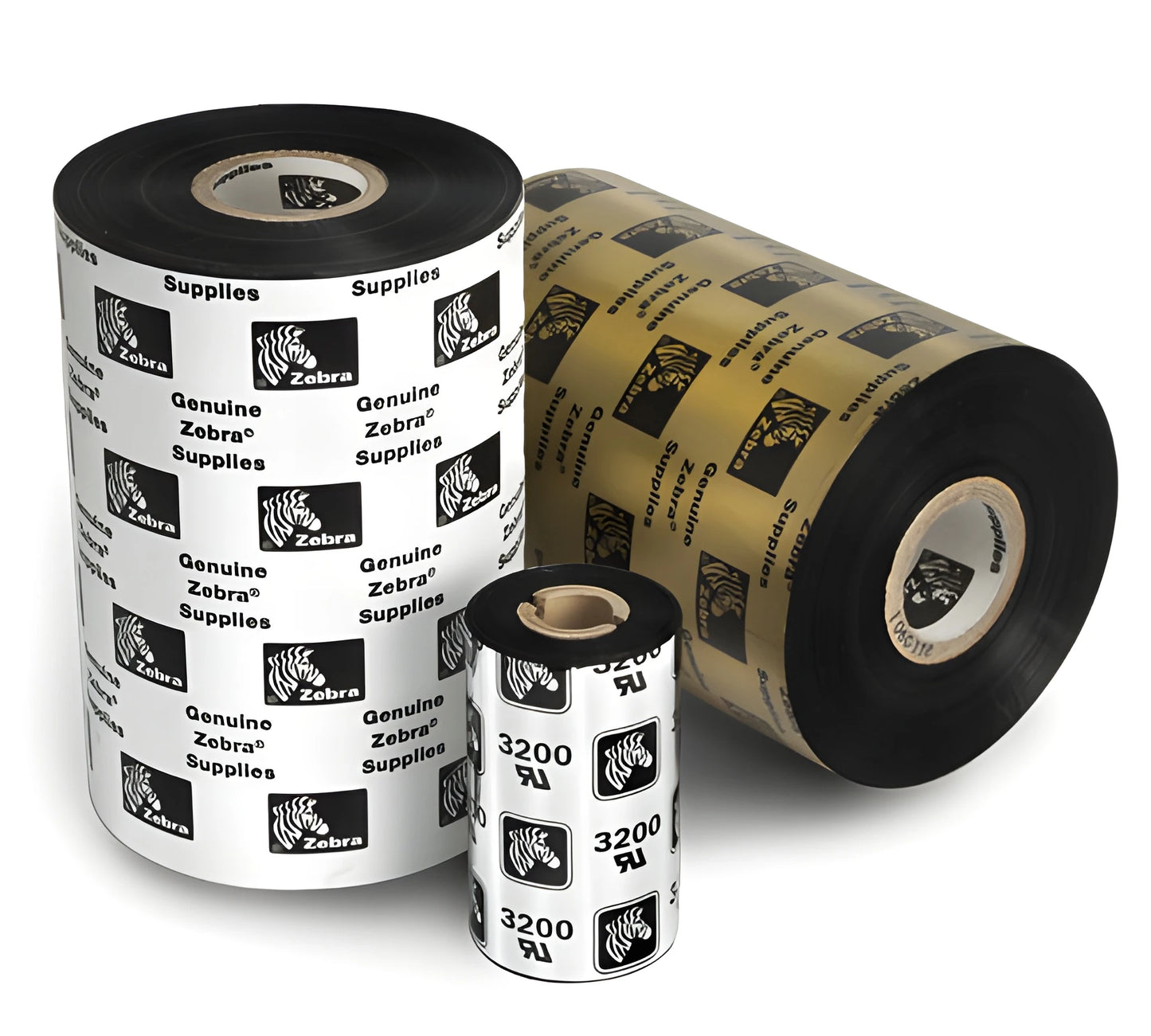 Zebra 1600 Wax Ribbon 110mm x 300m (4.33" x 984') – Thermal Transfer Ribbon (Case of 24)