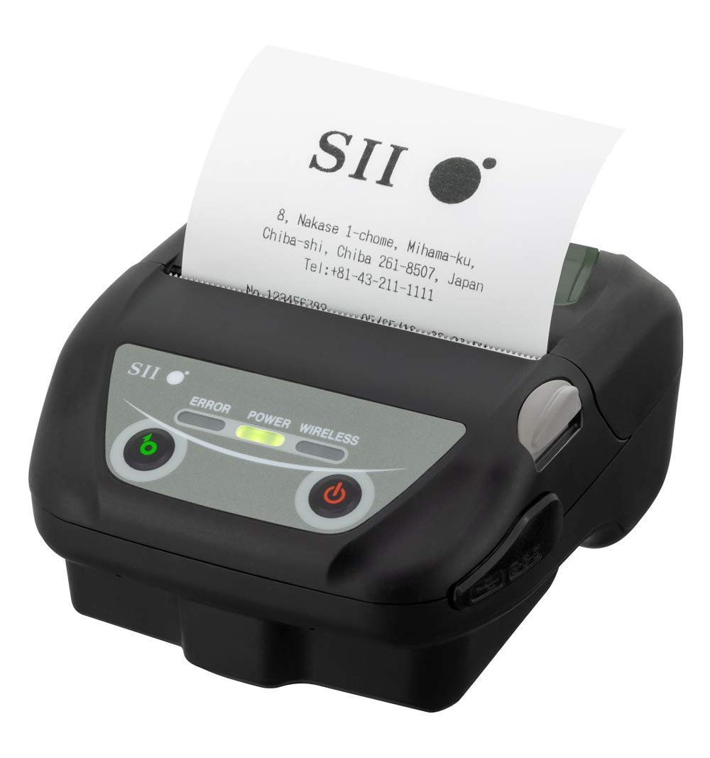 Seiko MP-B21 Two Inch Mobile Label Printer Wireless And USB With Battery Power Supply USB Cable And Belt Clip. 203 DPI 153 mm/sec (5 inchs/sec)