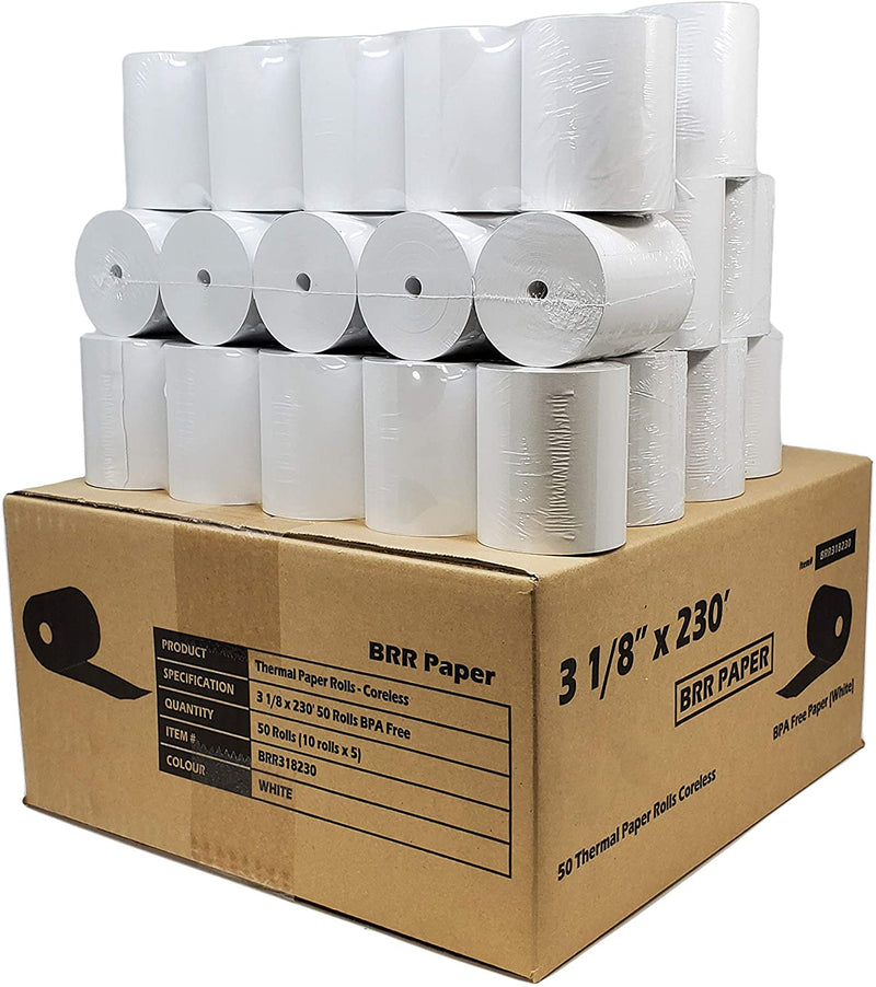 Thermamark Thermal Receipt Paper 3.125" x 230', 50-Roll Pack