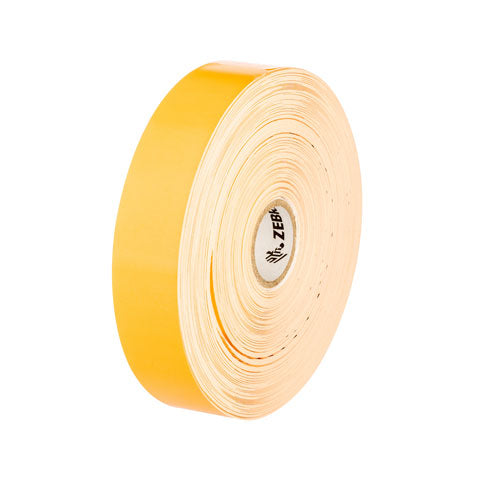Zebra Yellow Z-BAND Fun PolyPropylene Wristband, Direct Thermal, 1" x 10", 3" Core, 8" OD - 10012714-2