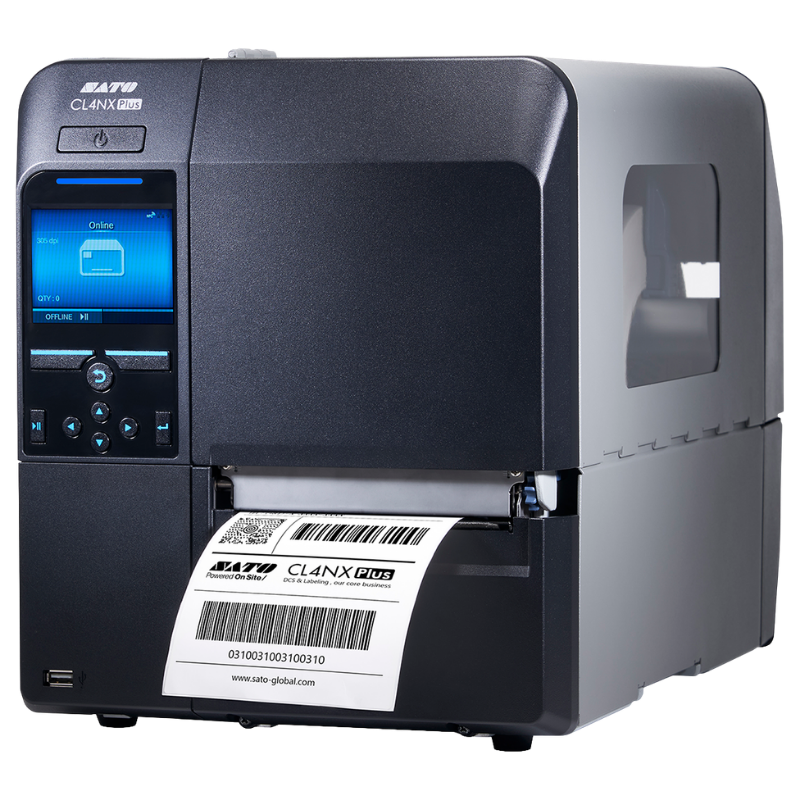 Sato Cl4NX Plus 305DPI 4.1" Thermal Transfer Printer LAN/USB/Ser With WLAN Linerless Cutter & RTC (WWCLP2001-WMR)