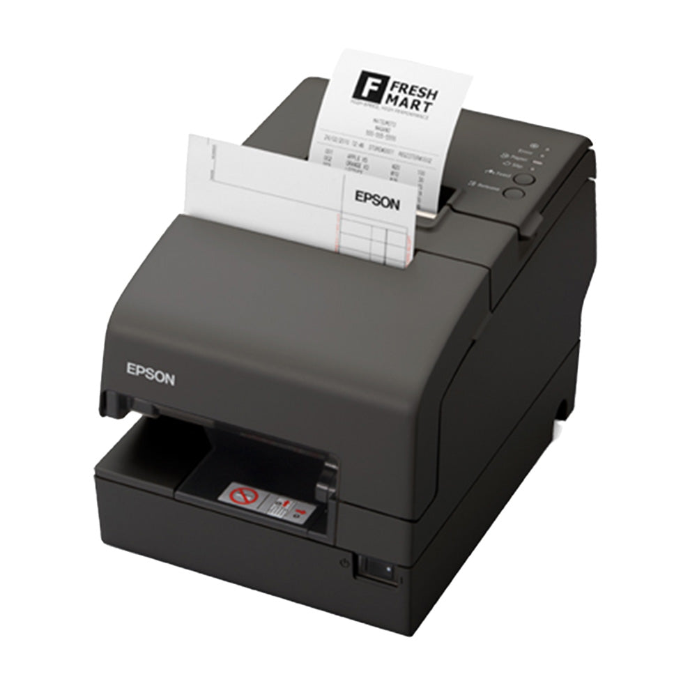 Epson TM-H6000V-054 Multi-function Printer Built-In USB & Ethernet Interfaces With MICR & Drop In Validation Serial S01 Blk No Power Supply (C31CG62054)