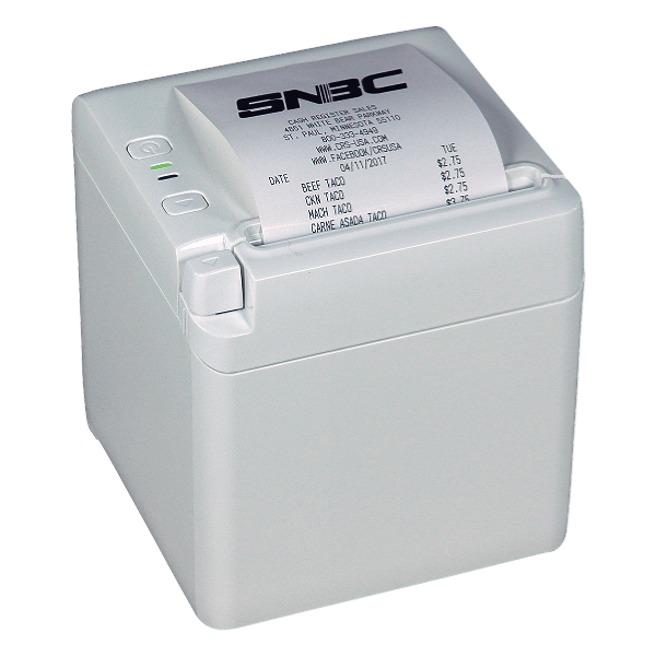 SNBC BTP-S80 Thermal Receipt Printer - White, USB + Bluetooth
