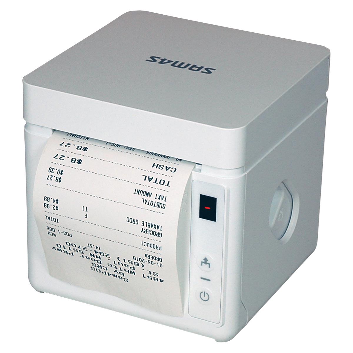 SAM4s GCUBE Compact Thermal Receipt Printer - White, USB, Serial, Ethernet