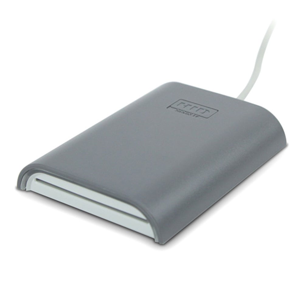 HID Fargo Eats Omnikey, 5422 CONTACT/CONTACTLESS Card Reader, 13.56MHZ, USB 2.0, Grey Housing, No Drop Ships - R54220301