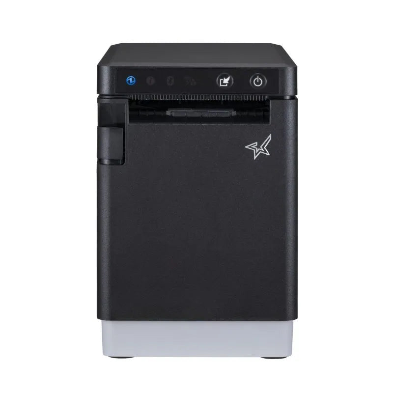 Star Micronics, MCL21CWBI Lbl Bk Us, MC-LABEL2 X4, Barcode Label Printer, Adjustable Label Width with Max 2", Tearbar, 300 DPI, Wlan, USB-C with Pow