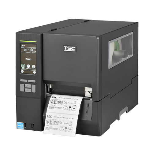 TSC MH241 series black industrial label printer with touchscreen