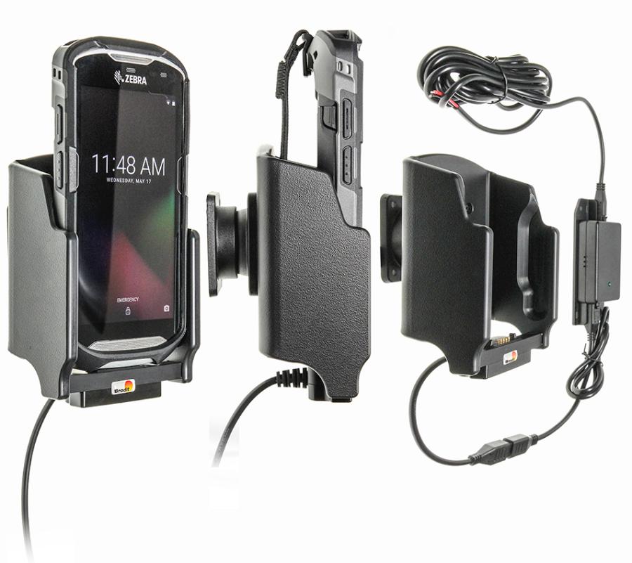ProClip 513926 Charging Cradle with Hard-Wired Power Supply for Zebra TC51/TC52/52x/TC56/TC57 with Rugged Boot