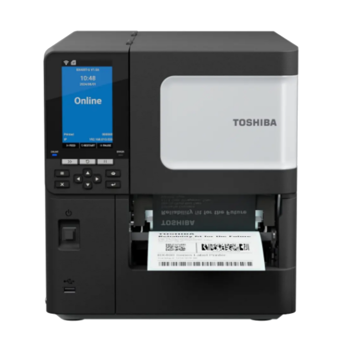 Toshiba Tabs, Thermal TRANSFER/DIRECT Thermal Barcode Printer, (Ato) 4", 203 DPI, Flat Type Head, Zpl Emul - BX420T200