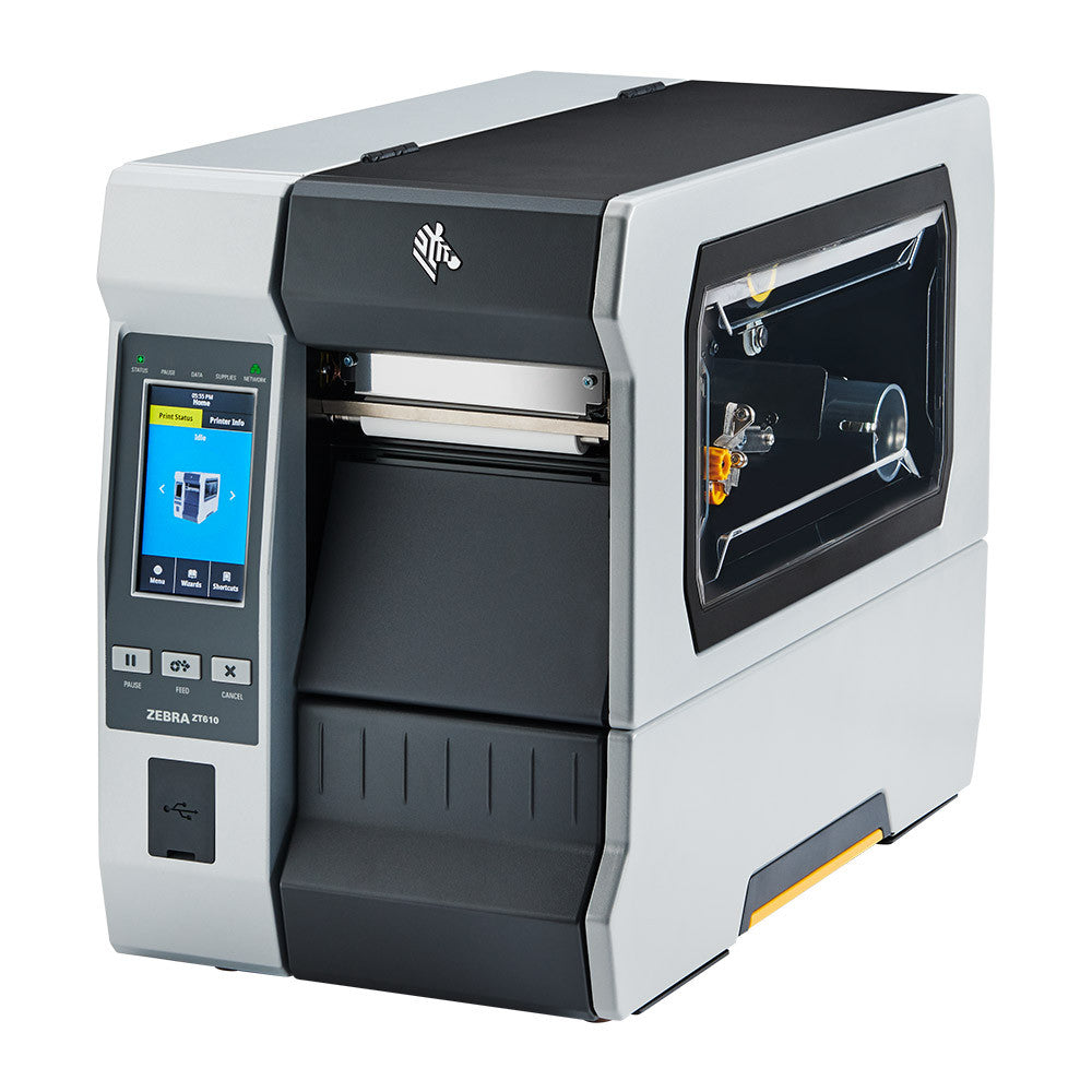 Zebra ZT610 Industrial Label Printer, 4" Thermal Transfer, 203 DPI, Ethernet & Bluetooth