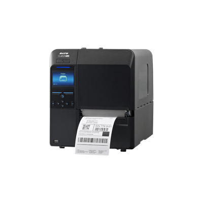 Sato, RFID CL4NX Plus, 203DPI, 4.1" Thermal Transfer Printer, HF, LAN/USB/Ser, With Dispenser, Rewinder & RTC
