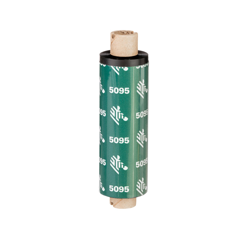ZEBRA, CONSUMABLES, 5095 RESIN RIBBON, 131MM, 5.16" X 1476', 1" CORE, 6 ROLLS PER CASE - official Zebra product image