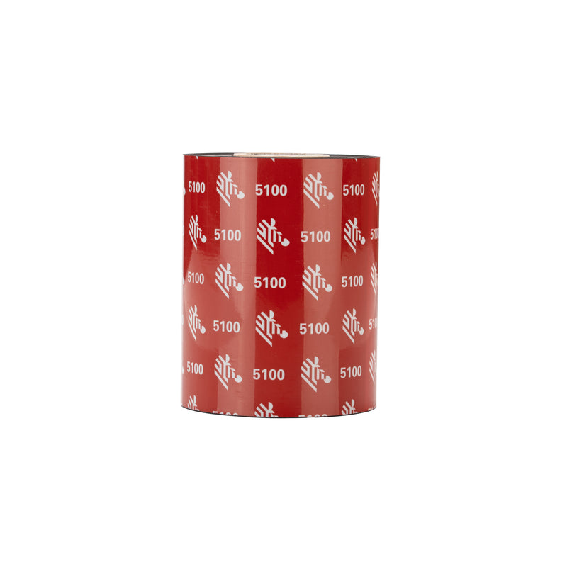 Zebra, Zebra, Consumables, 5100 Resin Ribbon, 83MM, 3.27" X 1476', 1" CORE, 6 Rolls PER CASE - official Zebra product image