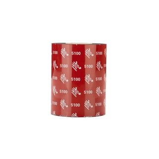 Zebra 5100 Resin Ribbon, 110MM, 4.33" X 1476, 1" Core, 6 Rolls per Case - 05100BK11045