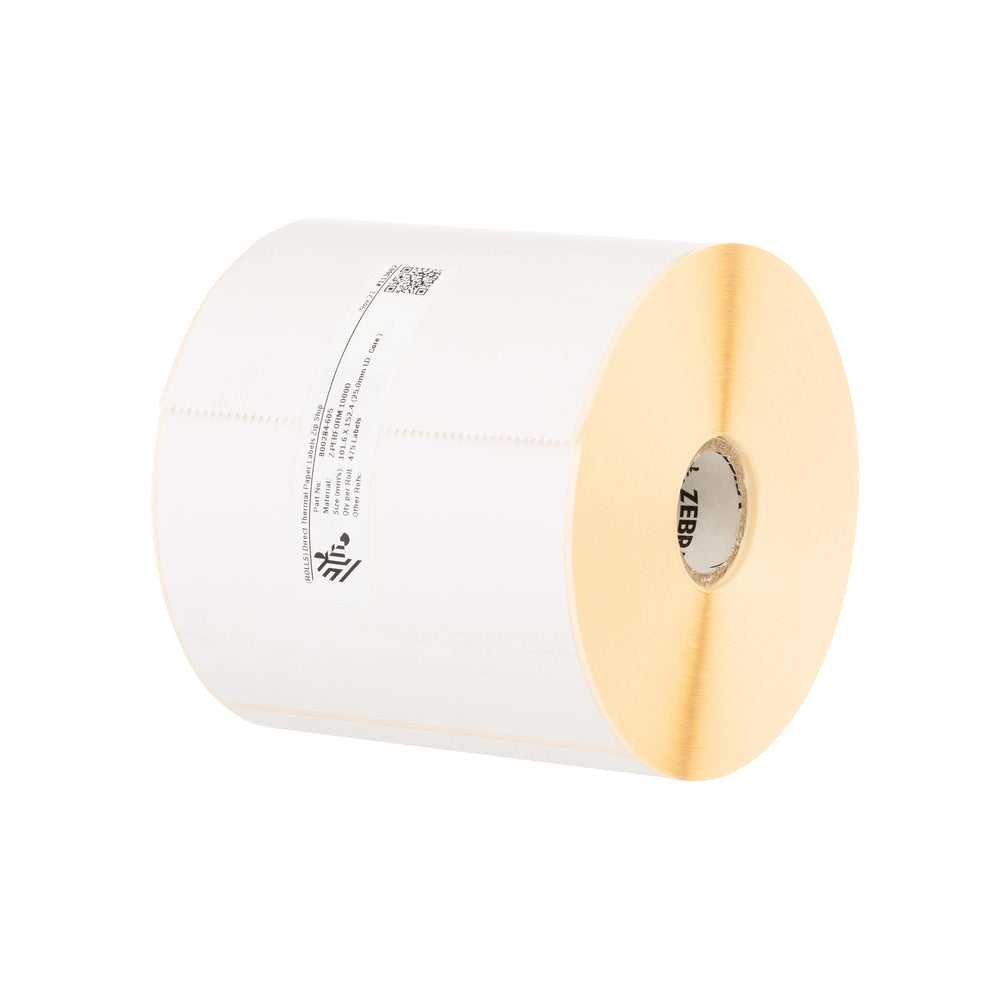 Zebra Z-Perform 1000D 4" x 6" Direct Thermal Shipping Labels – For Industrial Printers, 4 Rolls - official Zebra product image