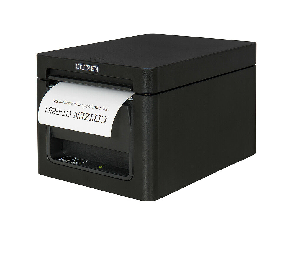 Citizen CT-E651BTUBK CT-E651 Front-Exit USB/Bluetooth Thermal POS Printer, Black