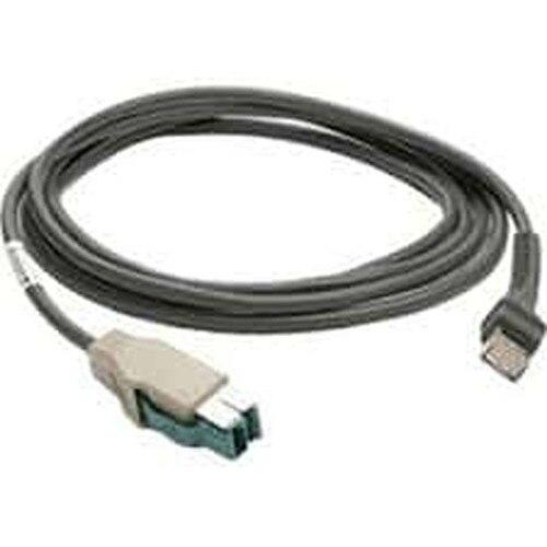 Zebra Evm/dcs, 7 Ft, USB Cable, Power Plus Connector, Straight