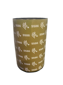 Zebra 05586BK11045 5586 Wax/Resin Thermal Transfer Ribbon – 4.33" x 1476', 1" Core, Black, 6/Case