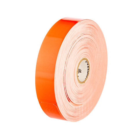 Zebra Orange Z-BAND Fun PolyPropylene Wristband, Direct Thermal, 1" x 10", 3" Core, 8" OD - 10012714-6