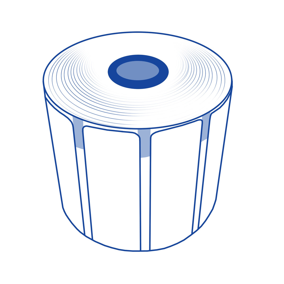 Star Micronics Consumables, TRL111-4X3-BM-D100-C31 12PK, Labels TSP80, 111mm Roll Width, 4 1/8 X 3 Inch Labels, Black Mark on Back Side, 600 Labels/ - official Star Micronics product image
