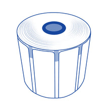 Star Micronics Consumables, TRL111-4X3-BM-D100-C31 12PK, Labels TSP80, 111mm Roll Width, 4 1/8 X 3 Inch Labels, Black Mark on Back Side, 600 Labels/ - official Star Micronics product image
