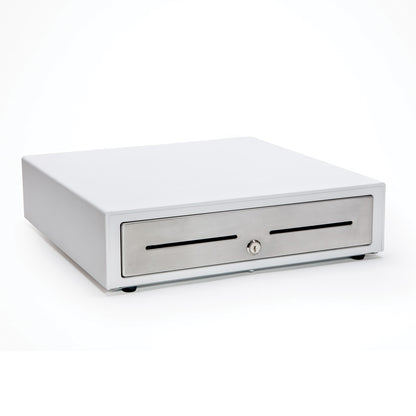 Star Micronics Cash Drawer, CD4-1616WT55-S2, Choice Cash Drawer, White, 16WX16D, Printer Driven, 5BILL-5COIN, 2 Media Slots, Cable Included - 37968780 - official Star Micronics product image