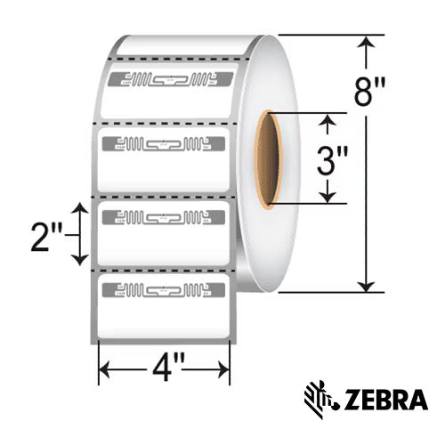 TMK 4" x 2" UHF RFID Labels – Thermal Transfer, 1000 Labels/Roll (4219641)