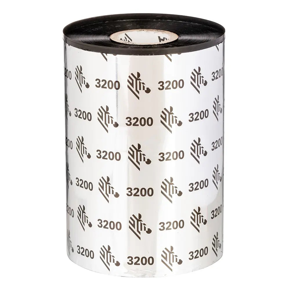 Zebra 03200BK11030 3200 Wax/Resin Ribbon 4.33" x 984' (110mm x 300m) – 6/Case