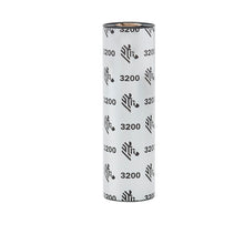 Zebra 3200 WAX/RESIN Ribbon, 33MM x 74M, 1.3" x 244', 0.5" Core, 12 Rolls per Case - 800132-101 - official Zebra product image