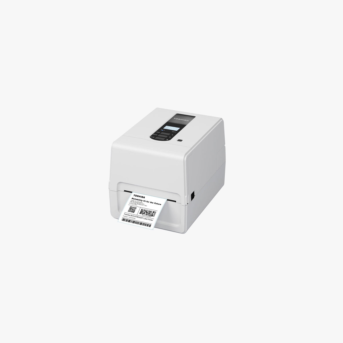 Toshiba Tabs, Desktop Thermal Transfer Printer, 4" 200 DPI 7 Ips - Center - White - Flat Head - ETHERNET/USB - Zpl - BV410TGS02QMS