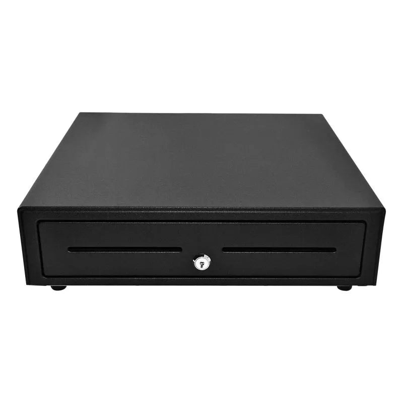Star Micronics Cash Drawer, CD4-1416BK48, Choice Cash Drawer, Black, 14WX16D, Printer Driven, 4BILL-8COIN, Cable Included from Star Micronics