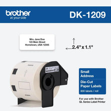 Brother Mobile 1.1"X2.4" (29MMX62MM) Small Address Paper Label, 800 LABELS/ROLL - DK1209 - official Brother Mobile product image