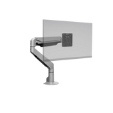HAT Design Works, Single Monitor Arm with Top Down Mount Silver