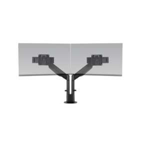 HAT Design Works, Dual Monitor Arm with Top Down Mount Black