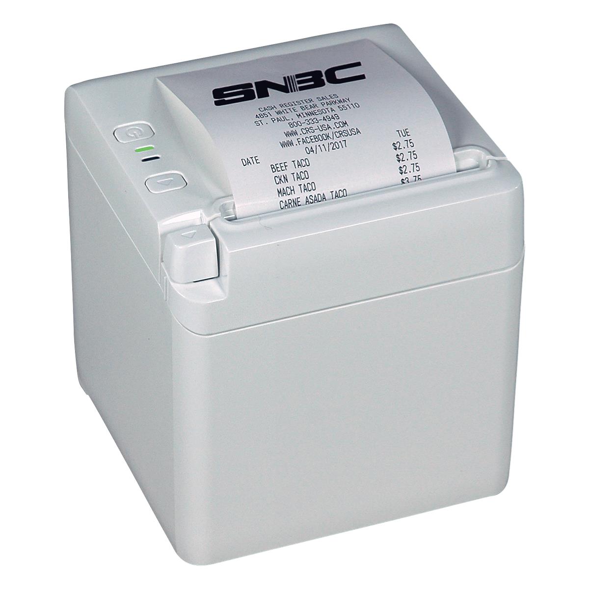SNBC BTP-S80 Thermal Receipt Printer (USB, Serial, Ethernet, White)