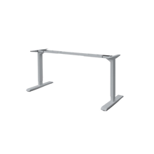 HAT Design Works, Electric Height Adjustable Table Base. 2-Stage, Long Extension, Silver