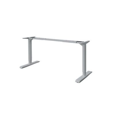 HAT Design Works, Electric Height Adjustable Table Base. 2-Stage, Long Extension, Silver
