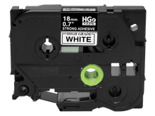 Brother HGES2415PK 18mm Black on White Extra-Strength Adhesive Label Tape 5-Pack - official Brother Mobile product image