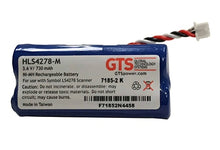 GLOBAL TECHNOLOGY SYSTEMS, GTS, MOBILE SCANNER AND PRINTER, ZEBRA, LS4278, OEM PART # BTRY-LS42RAA0E-01/82-67705-01, CAPACITY 730, VOLTAGE 3.6