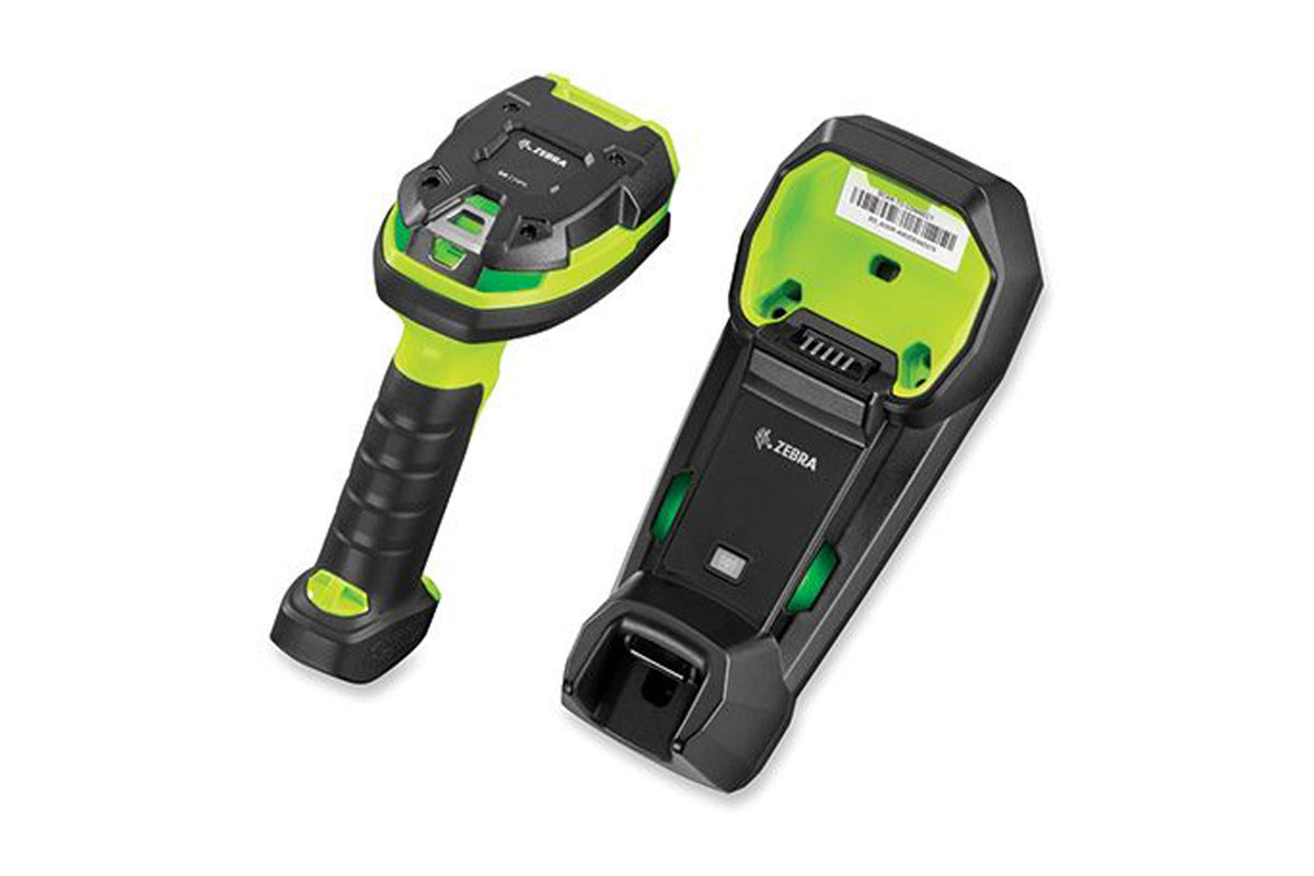 Zebra LI3600-SR Ultra-Rugged Cordless 1D Linear Imager Barcode Scanner USB Kit (LI3678-SR3U4210S1W) - official Zebra product image