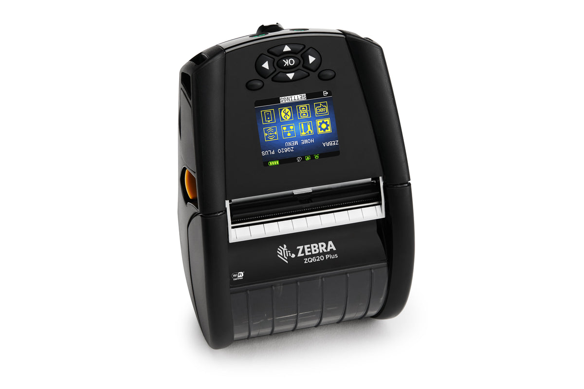 Zebra ZQ620 Plus Mobile Printer, 3" Direct Thermal, Wi-Fi - ZQ62-AUXA004-00 - official Zebra product image