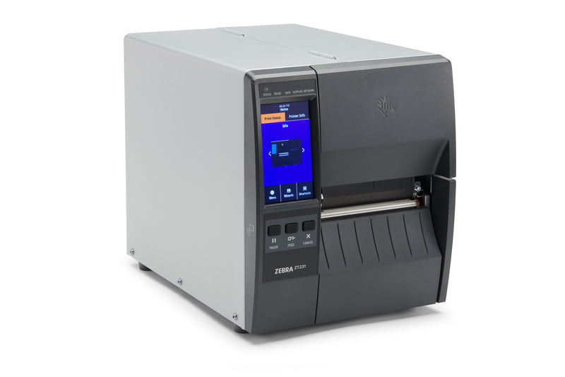 Zebra ZT231, 4", 300 DPI, Thermal Transfer, Tear, Us Cord, USB, Serial, Ethernet, Btle, USB Host, Wireless 802.11AC/BT4 (US/CANADA), Ezpl -... - official Zebra product image