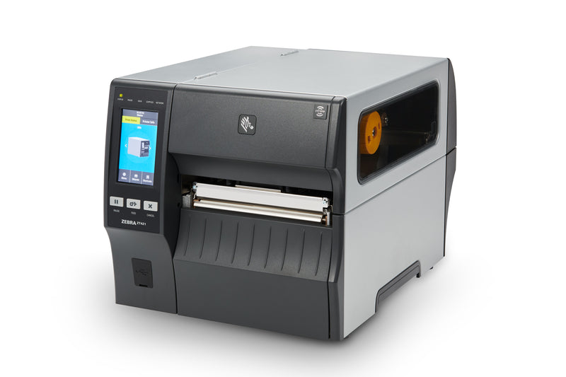 Zebra ZT421, Thermal Transfer, 6", 300 DPI, Us Cord, Serial, USB, 10/100 Ethernet, Bluetooth 4.1/MFI, USB Host, RFID UHF Encoder: Us & Canada,... - official Zebra product image