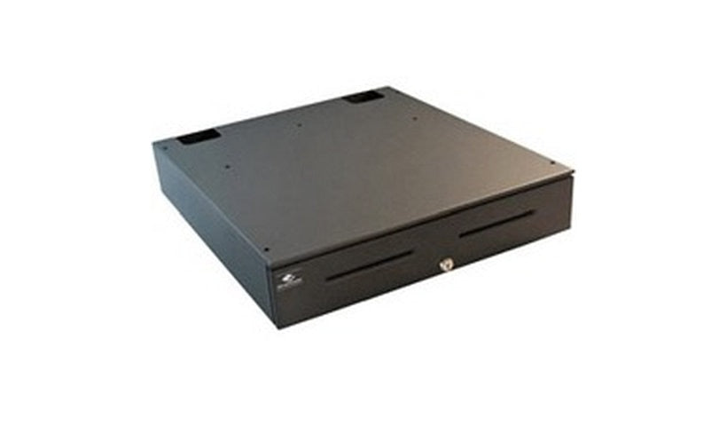 APG Series 4000 black cash drawer with painted front, 18 by 21 inches