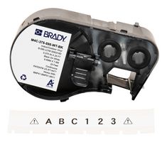Brady M4C-375-595-WT-BK vinyl label cartridge, 0.375-inch x 25-foot, black on white