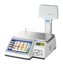 CAS CL7200P-60W touchscreen label printing scale with pole display