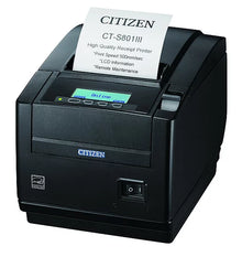 Citizen CT-S801IIIS3ETUBKP Thermal POS Receipt Printer USB + Ethernet Top Exit Black