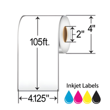 Epson Media for C3500/C4000, 4.125' X 105" Contin Matte Label, Pk of 6 Rolls, Sold By Case (C35MC004)