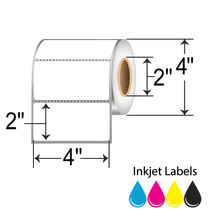 Epson Media for C3500/C4000, 4" X 2" Die Cut Matte Label - Pk of 6 Ro (565 Labels/Roll), Sold By Case (C35MD001)
